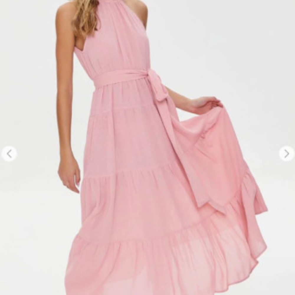 Forever 21 Pink One Shoulder Dress